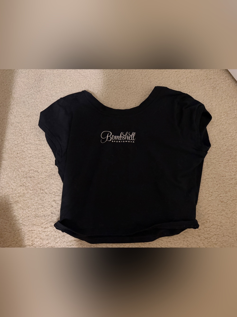 Bombshell Black Women's Crewneck crop top Tee